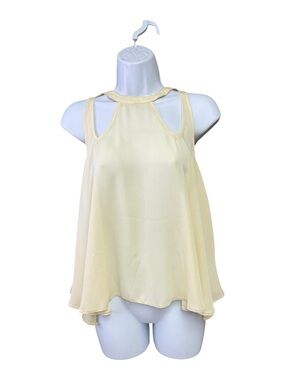 ASOS Light Yellow Keyhole Halter Swing Tank size 6 NWT